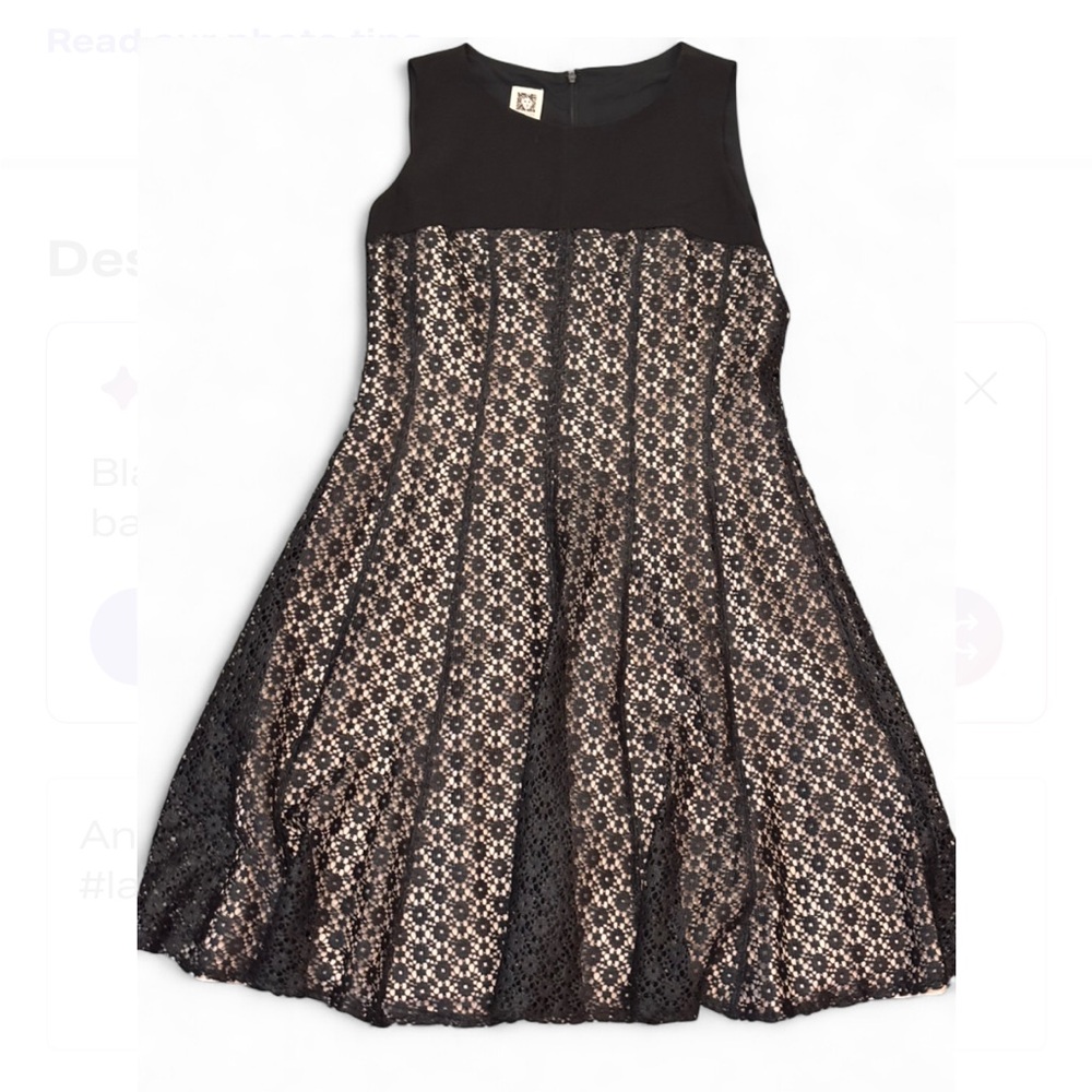 Anne Klein Black Lace Fit & Flare Dress 🖤 - Picture 2 of 6